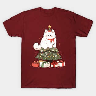 Funny Christmas Tree Cat T-Shirt